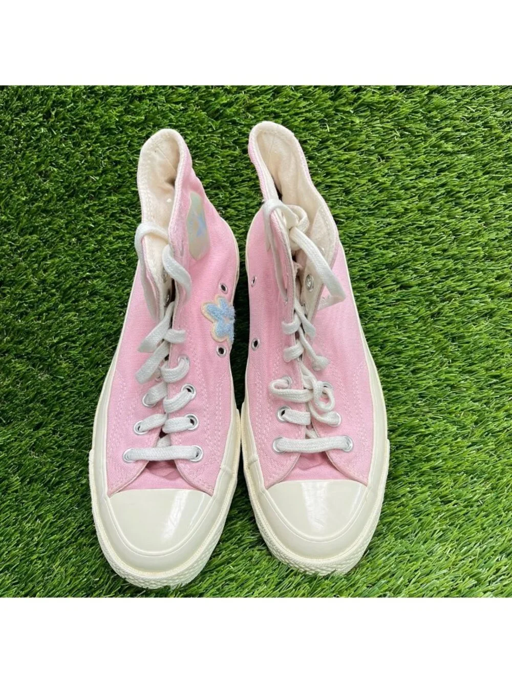 Converse Chuck 70 High Womens Size 8.5 Pink White Athletic Skate Shoes Sneakers